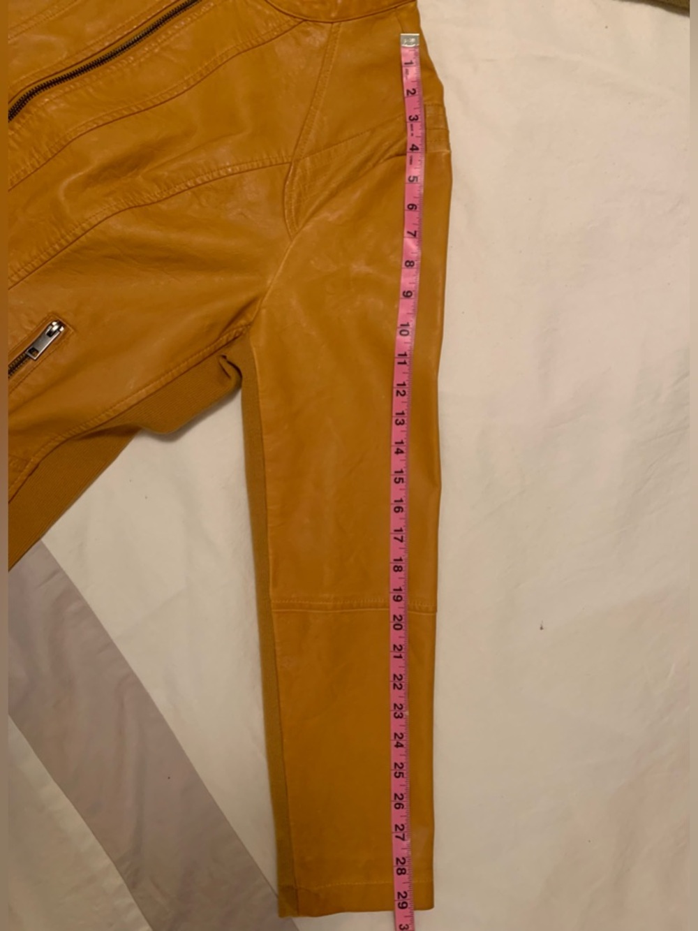 Women's Mustard Yellow Moto Jacket - Picture 10 of 11